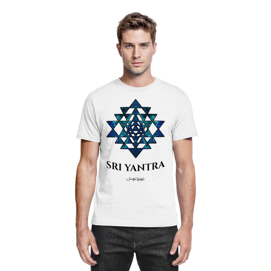 Pure T-Shirt | Sri Yantra – Cosmic Blue ☆