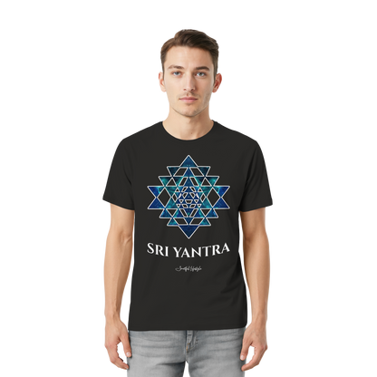 Stretch T-Shirt | Sri Yantra – Cosmic Blue ☆
