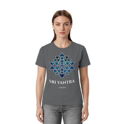 Stretch T-Shirt | Sri Yantra – Cosmic Blue ☆