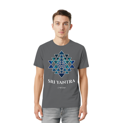 Stretch T-Shirt | Sri Yantra – Cosmic Blue ☆