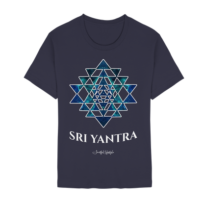 Stretch T-Shirt | Sri Yantra – Cosmic Blue ☆