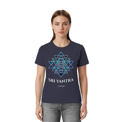 Stretch T-Shirt | Sri Yantra – Cosmic Blue ☆