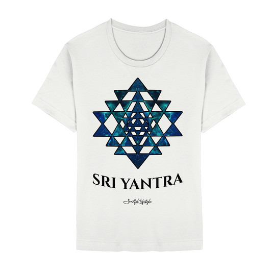 Stretch T-Shirt | Sri Yantra – Cosmic Blue ☆
