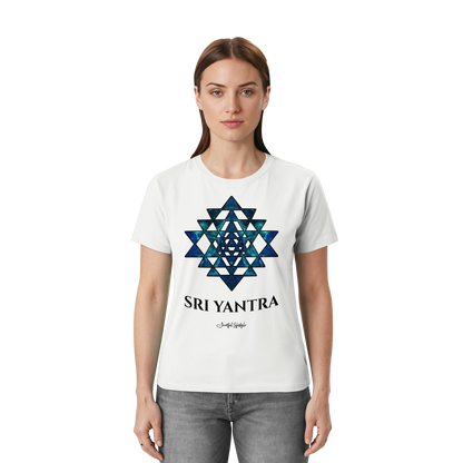 Stretch T-Shirt | Sri Yantra – Cosmic Blue ☆