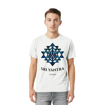 Stretch T-Shirt | Sri Yantra – Cosmic Blue ☆