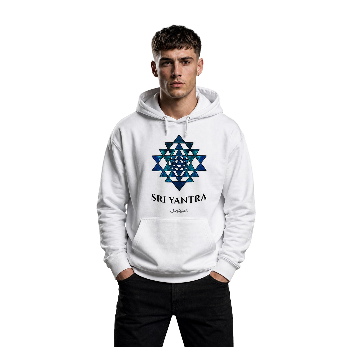 Solid Hoodie | Sri Yantra | Cosmic Blue ☆