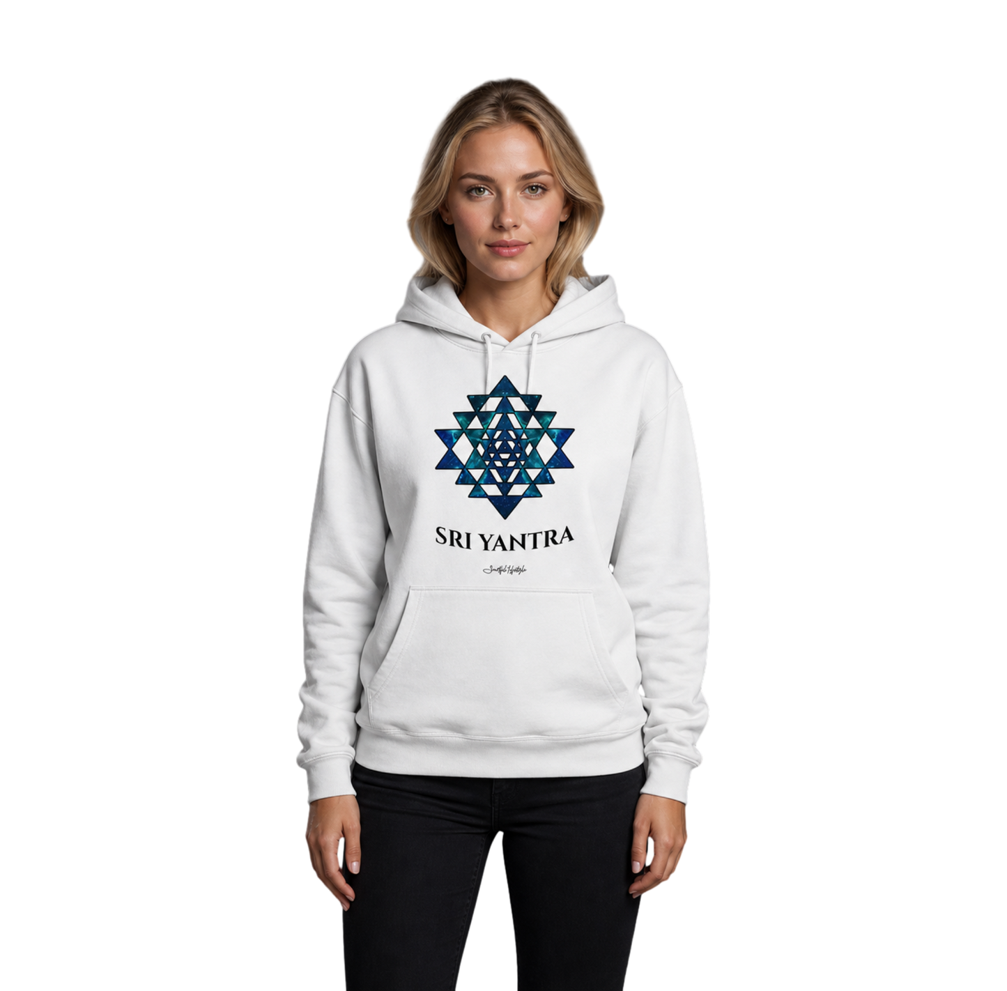 Solid Hoodie | Sri Yantra | Cosmic Blue ☆