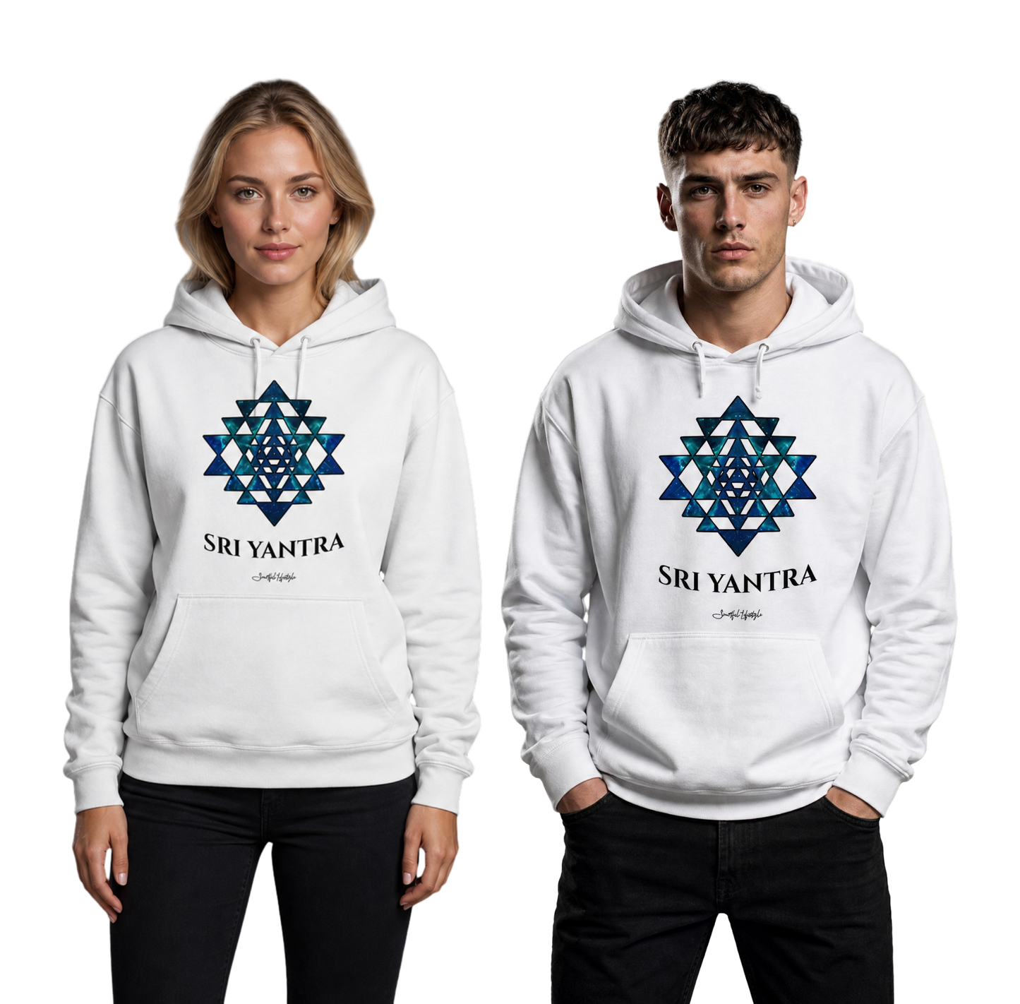 Solid Hoodie | Sri Yantra | Cosmic Blue ☆