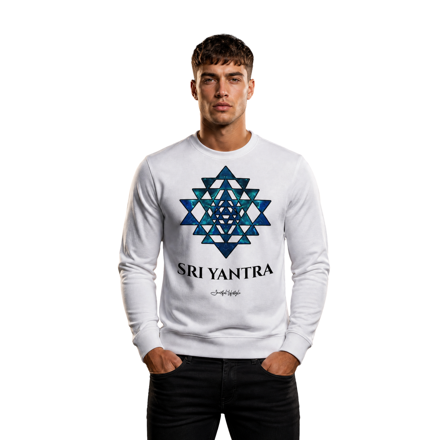 Signature Sweatshirt | Sri Yantra | Cosmic Blue ☆