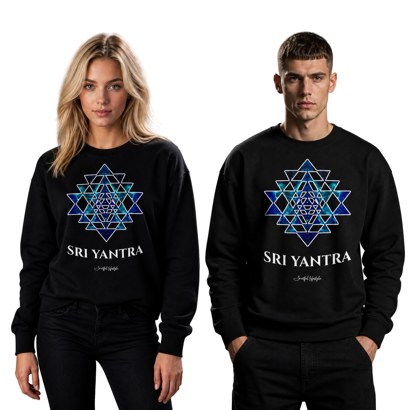 Signature Sweatshirt | Sri Yantra | Cosmic Blue ☆