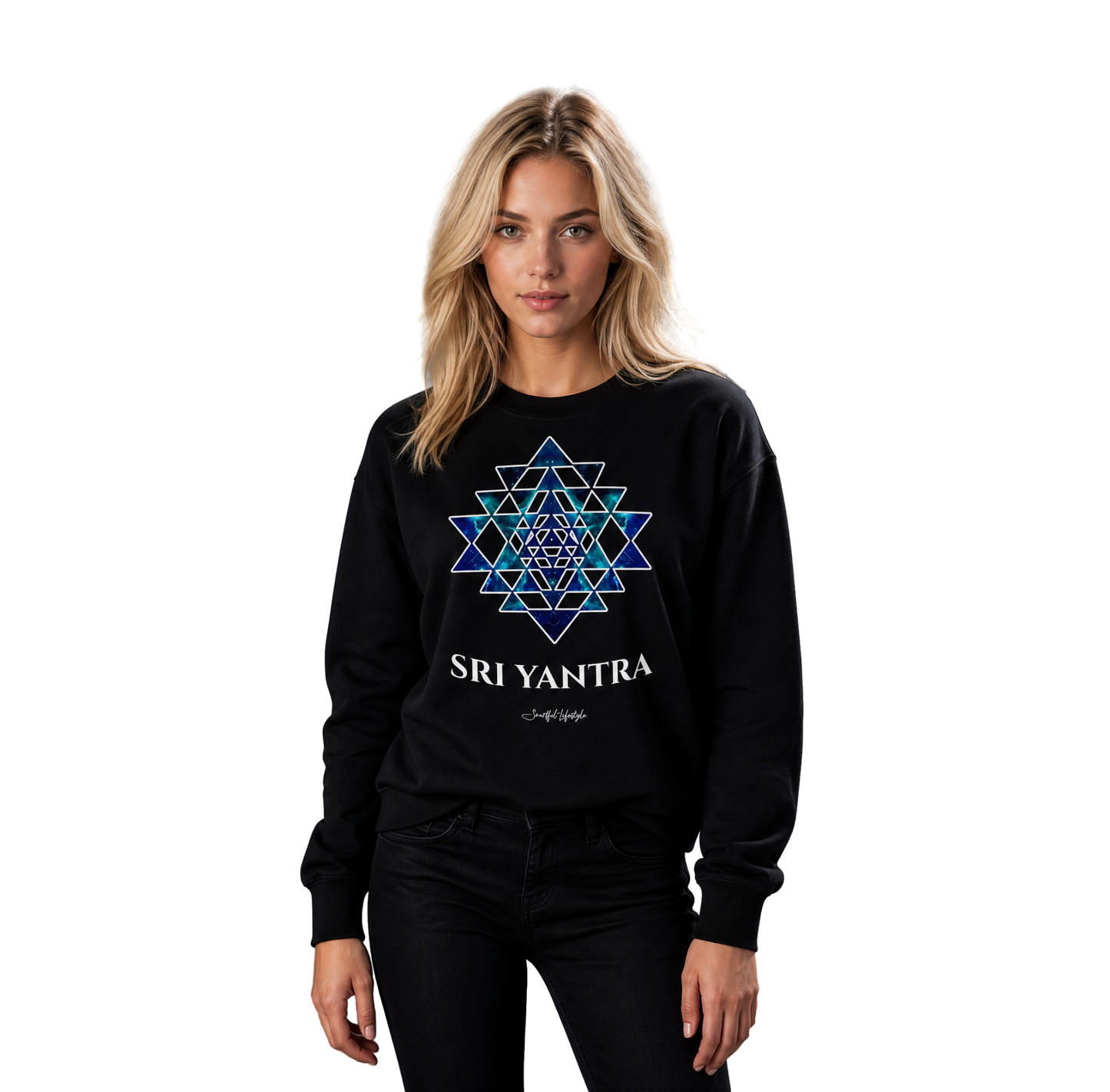 Signature Sweatshirt | Sri Yantra | Cosmic Blue ☆