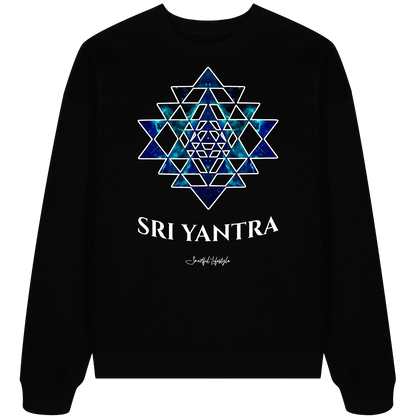 Oversized Eco Sweatshirt | Sri Yantra | Cosmic Blue ☆