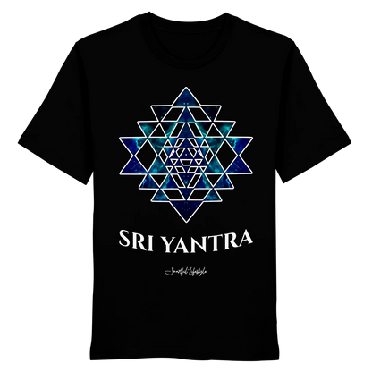 Eco T-Shirt | Sri Yantra – Cosmic Blue ☆