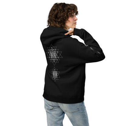 Oversized Cotton Hoodie | Sri Yantra - Cosmic Blue ☆