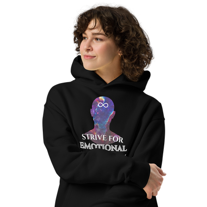 Oversized Cotton Hoodie (Unisex) | Strive for Emotional Integrity - cosmic violett ☆