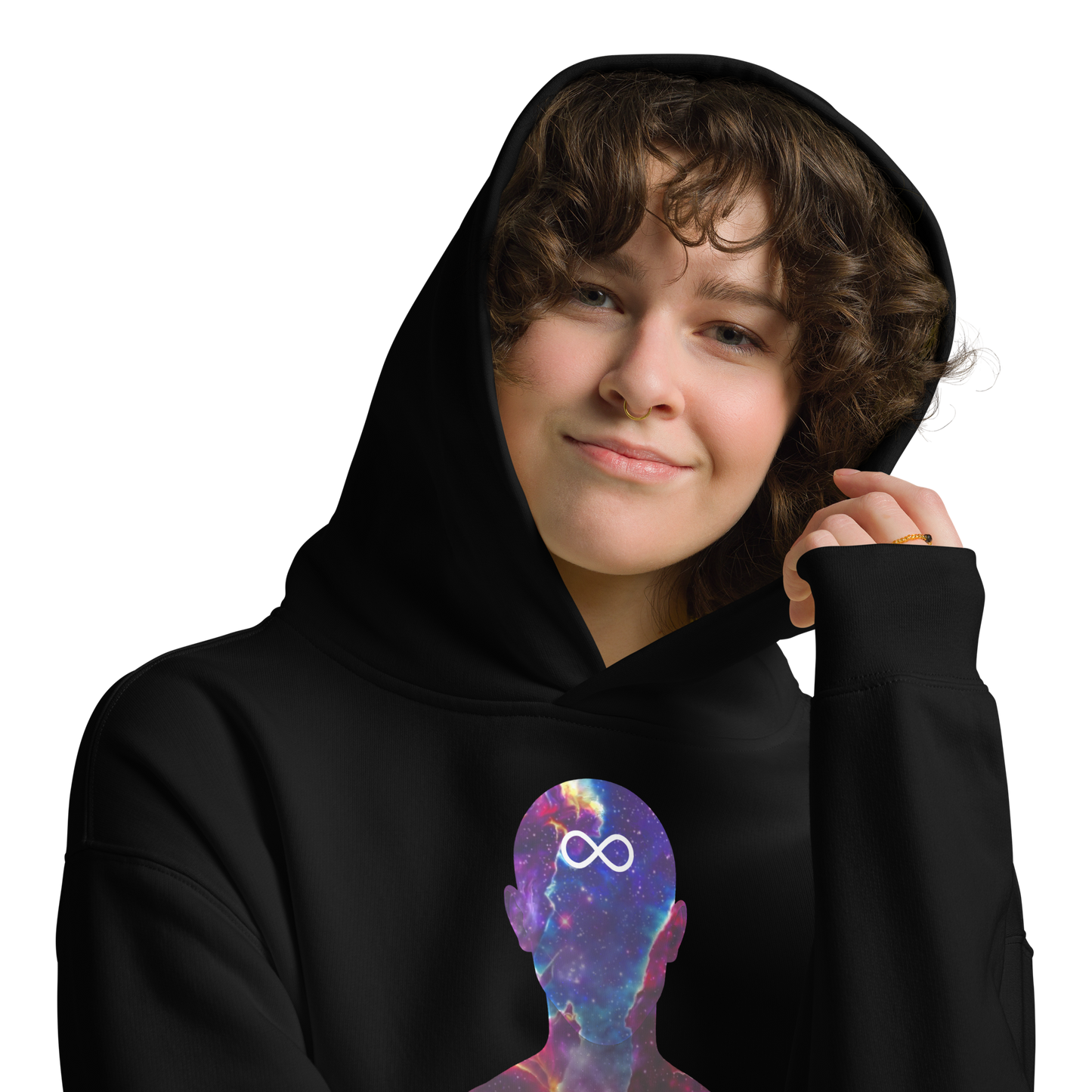 Oversized Cotton Hoodie (Unisex) | Strive for Emotional Integrity - cosmic violett ☆