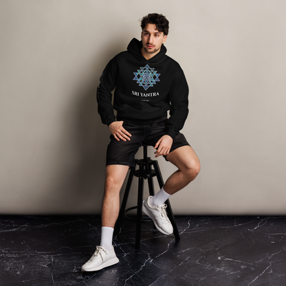 Oversized Cotton Hoodie | Sri Yantra - Cosmic Blue ☆