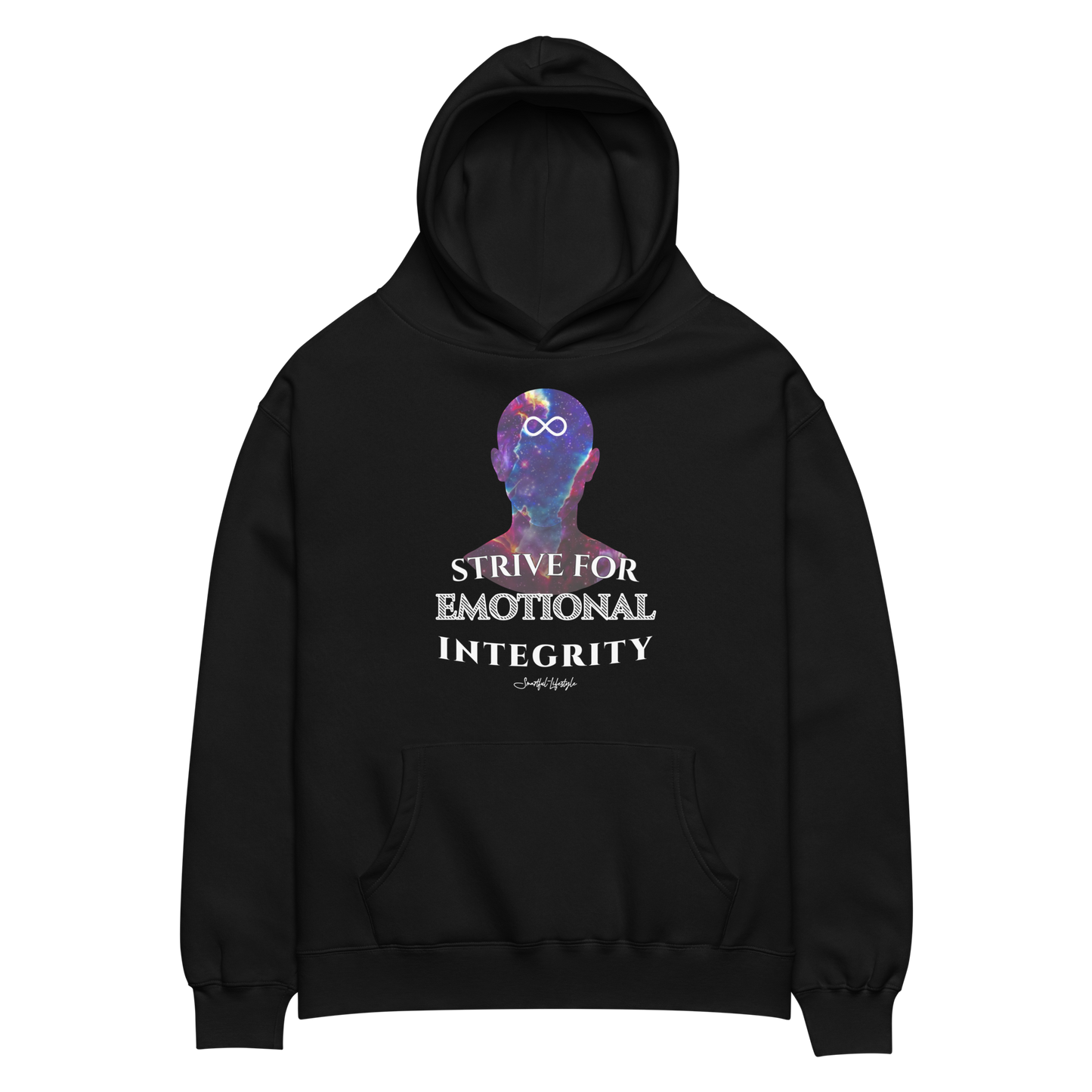 Oversized Cotton Hoodie (Unisex) | Strive for Emotional Integrity - cosmic violett ☆