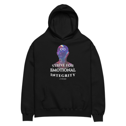 Oversized Cotton Hoodie (Unisex) | Strive for Emotional Integrity - cosmic violett ☆