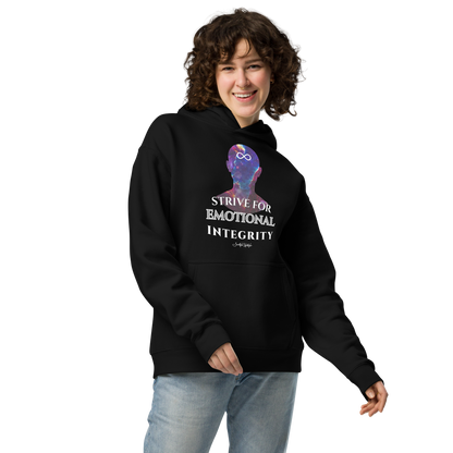 Oversized Cotton Hoodie (Unisex) | Strive for Emotional Integrity - cosmic violett ☆
