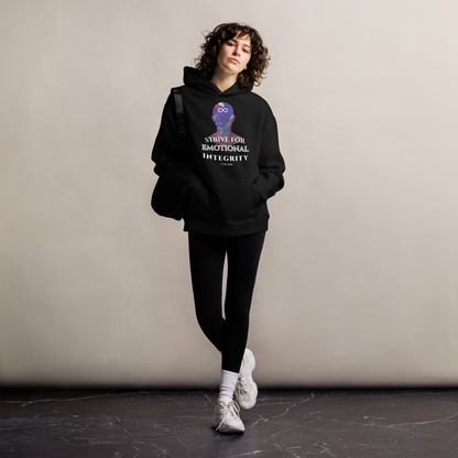Oversized Cotton Hoodie (Unisex) | Strive for Emotional Integrity - cosmic violett ☆