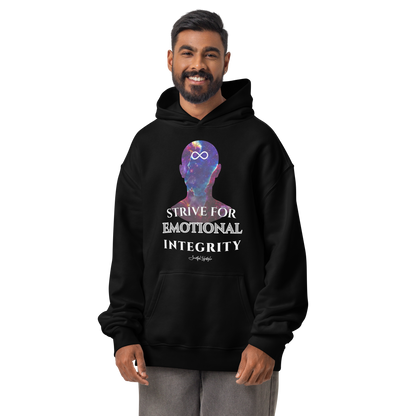Oversized Cotton Hoodie (Unisex) | Strive for Emotional Integrity - cosmic violett ☆