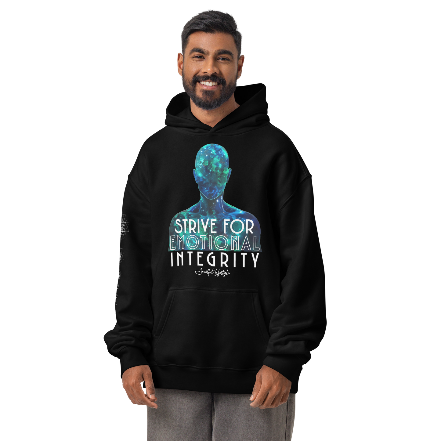 Oversized Cotton Hoodie (Unisex) | Strive for Emotional Integrity ☆