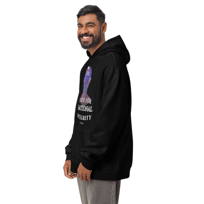 Oversized Cotton Hoodie (Unisex) | Strive for Emotional Integrity - cosmic violett ☆