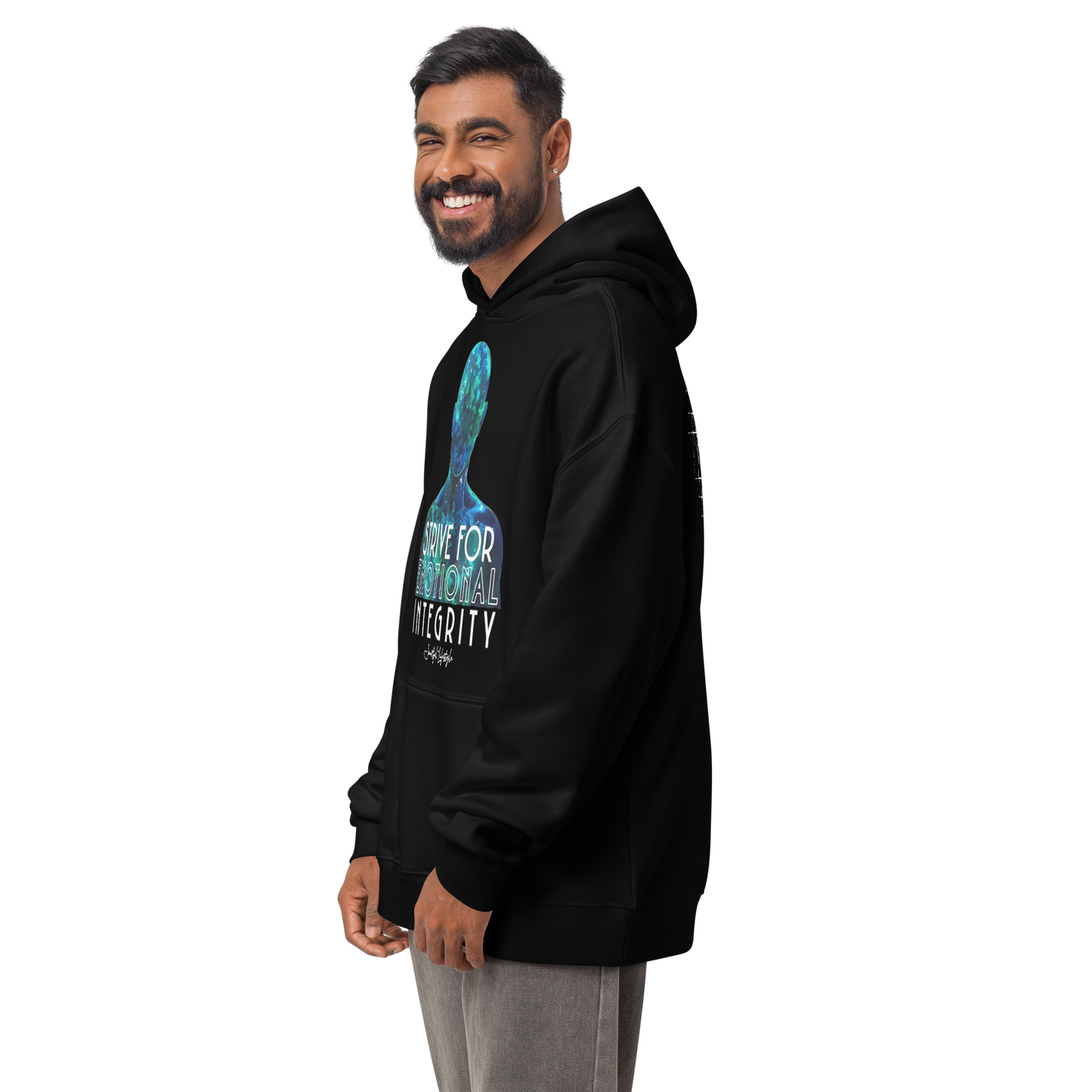 Oversized Cotton Hoodie (Unisex) | Strive for Emotional Integrity ☆