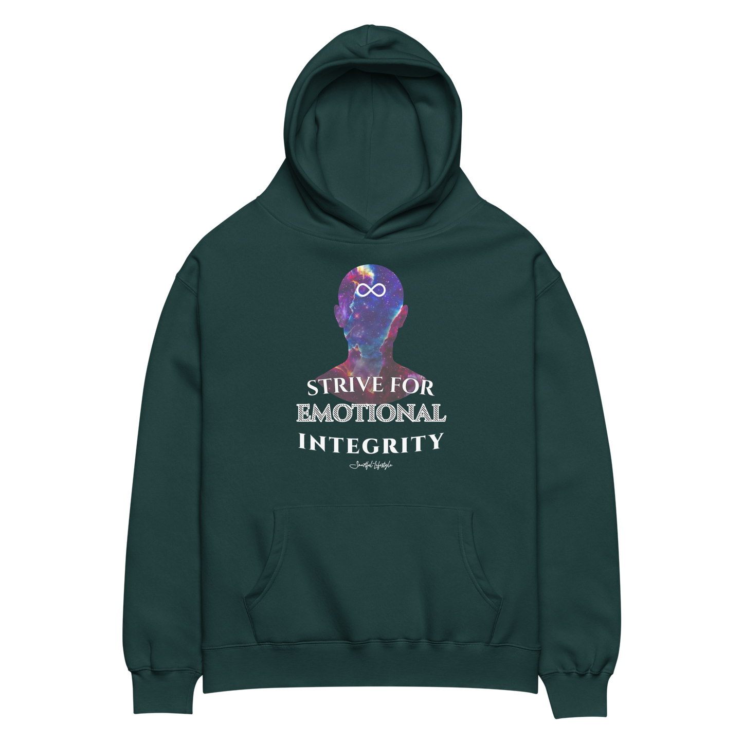 Oversized Cotton Hoodie (Unisex) | Strive for Emotional Integrity - cosmic violett ☆