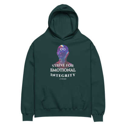 Oversized Cotton Hoodie (Unisex) | Strive for Emotional Integrity - cosmic violett ☆