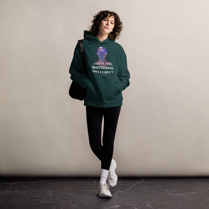 Oversized Cotton Hoodie (Unisex) | Strive for Emotional Integrity - cosmic violett ☆