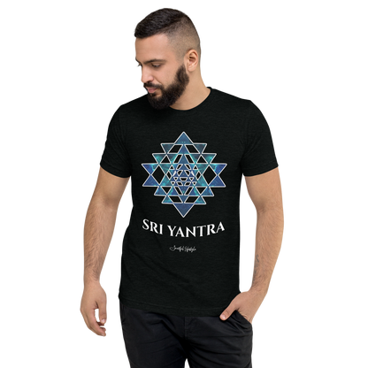 Tri-Blend T-Shirt (Unisex) | Sri Yantra - Cosmic Blue ☆