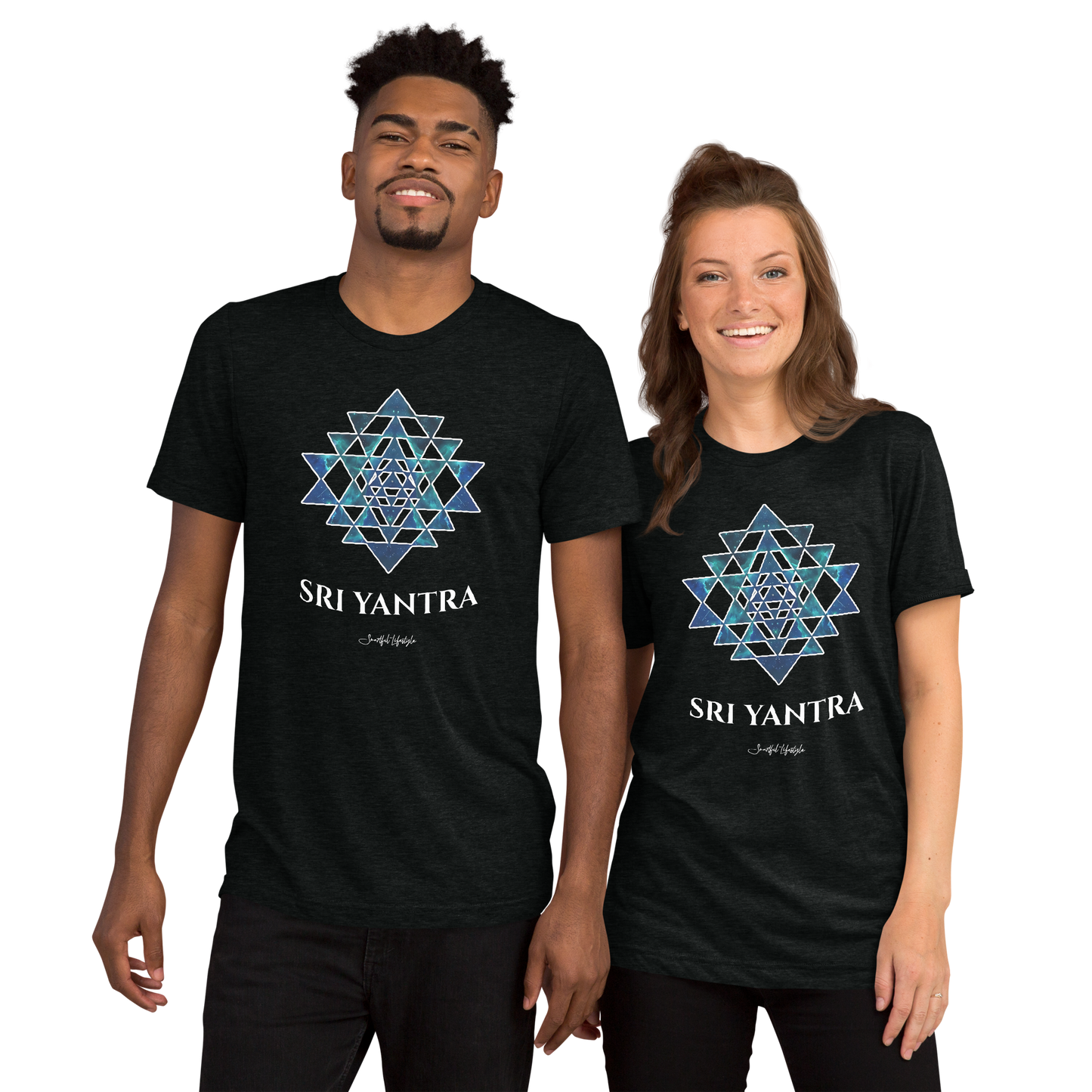 Tri-Blend T-Shirt (Unisex) | Sri Yantra - Cosmic Blue ☆