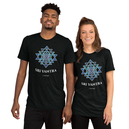 Tri-Blend T-Shirt (Unisex) | Sri Yantra - Cosmic Blue ☆