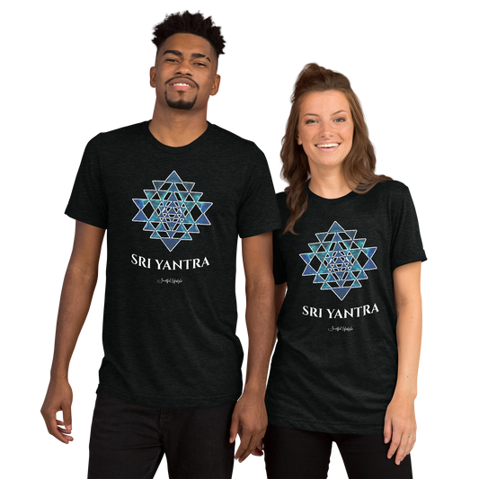 Tri-Blend T-Shirt (Unisex) | Sri Yantra - Cosmic Blue ☆
