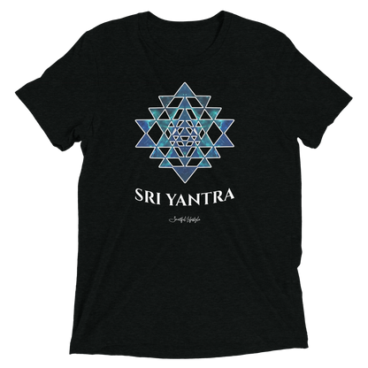 Tri-Blend T-Shirt (Unisex) | Sri Yantra - Cosmic Blue ☆