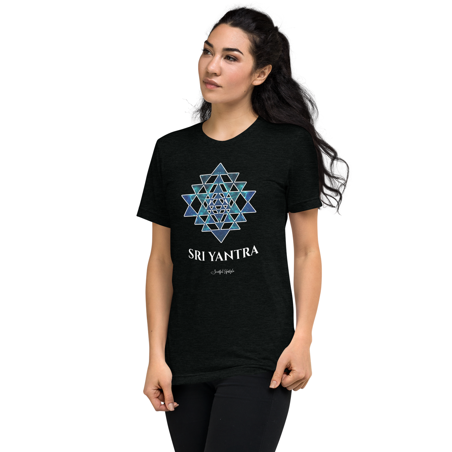 Tri-Blend T-Shirt (Unisex) | Sri Yantra - Cosmic Blue ☆