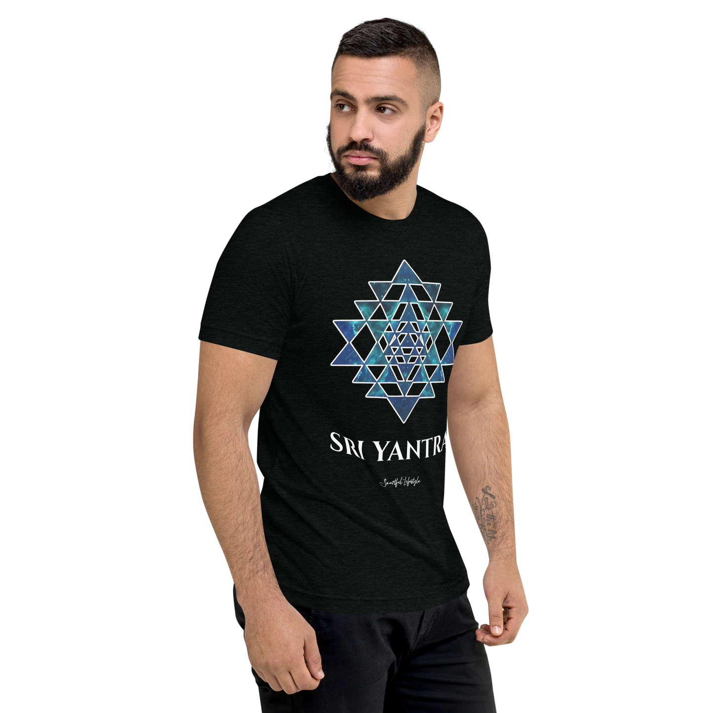 Tri-Blend T-Shirt (Unisex) | Sri Yantra - Cosmic Blue ☆