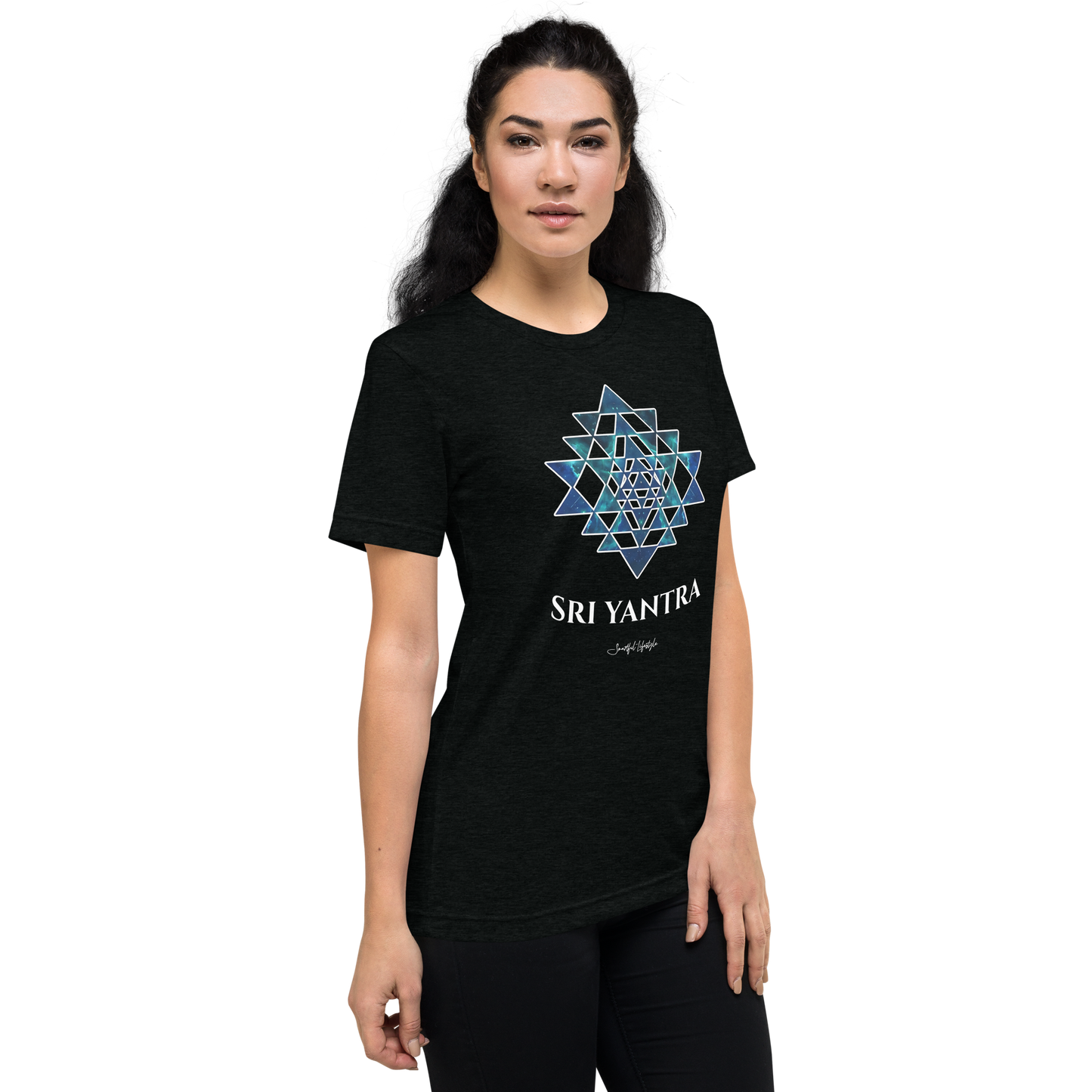 Tri-Blend T-Shirt (Unisex) | Sri Yantra - Cosmic Blue ☆