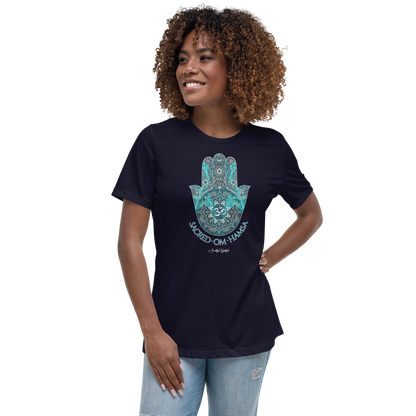Relax T-Shirt (for Women) | Sacred Om Hamsa
